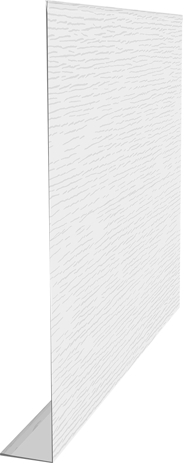 10" Fascia - Wood Grain - Aluminum Polar White Enamel